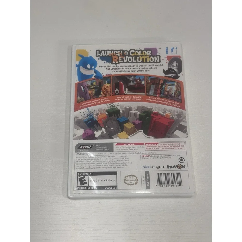 de Blob Wii Complete With Manual